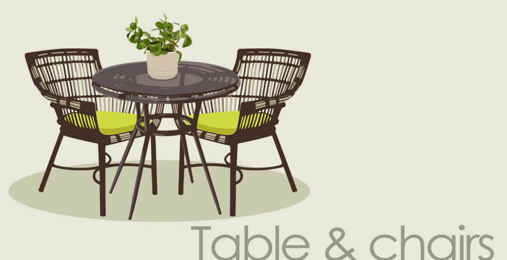 میز و صندلی باغی