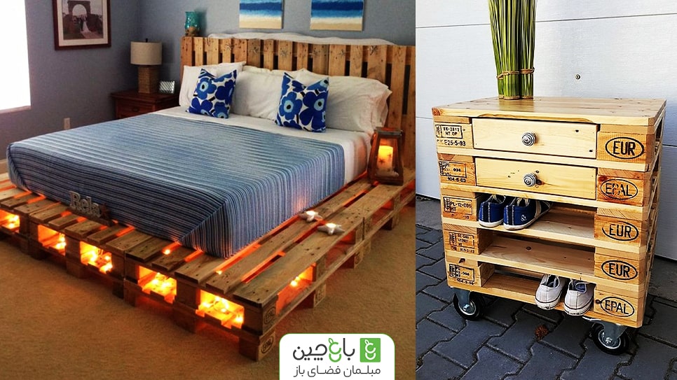 ساخت تخت خواب با پالت چوبی